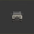 minibus minivan driverless bus school bus van box car 3d model
