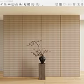 Modern partition bamboo partition 3d model