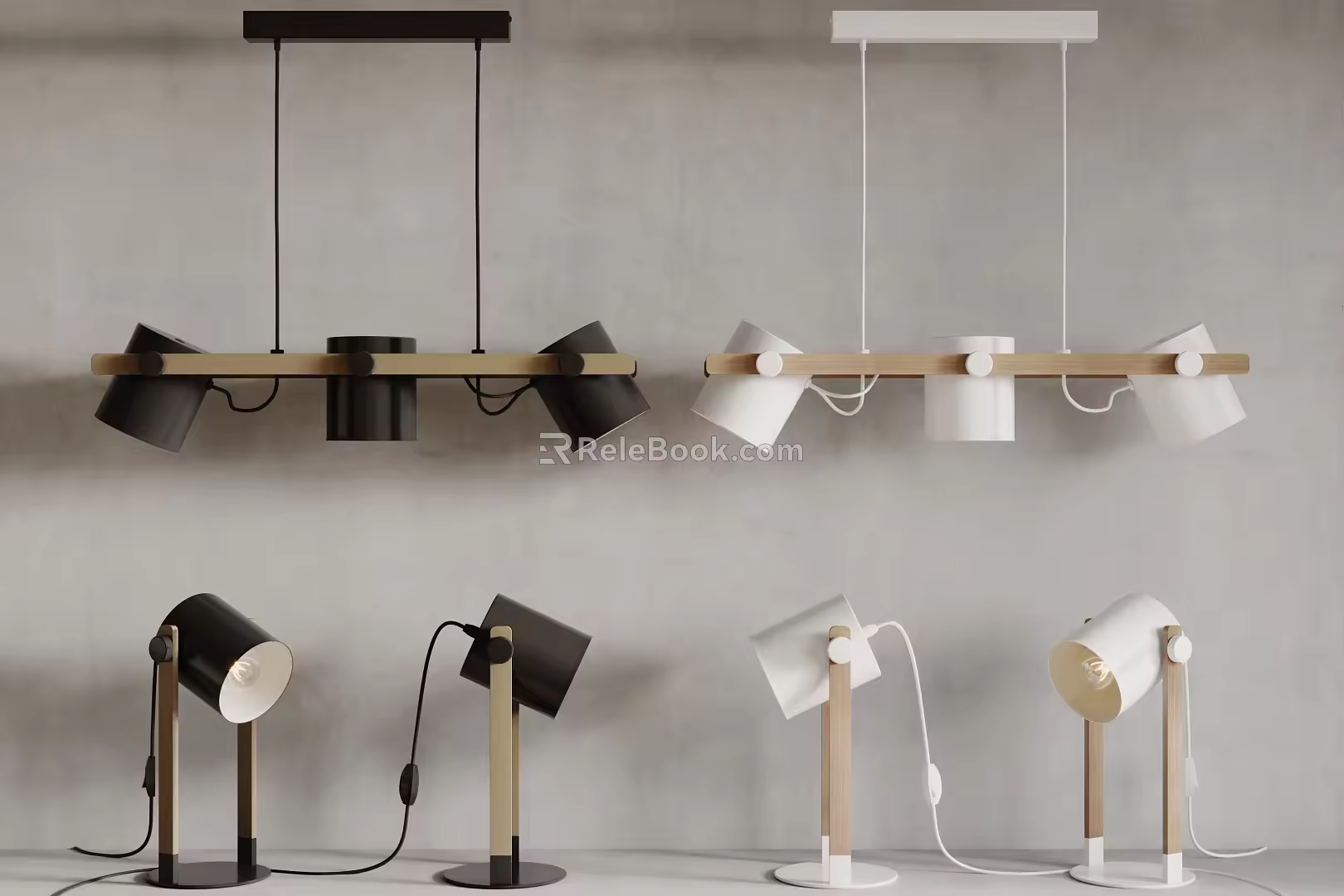 Modern combination lamp chandelier floor lamp table lamp 3d model