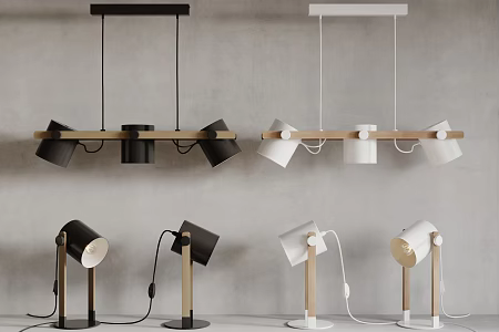 Modern combination lamp chandelier floor lamp table lamp 3d model