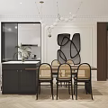 Modern Stylish Living Dining Room Interior Design With Red Chair White Sofa And Decorative Niches