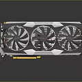 High Performance Computer Graphics Card With Three Cooling Fans And Aluminum Heat Sink Design