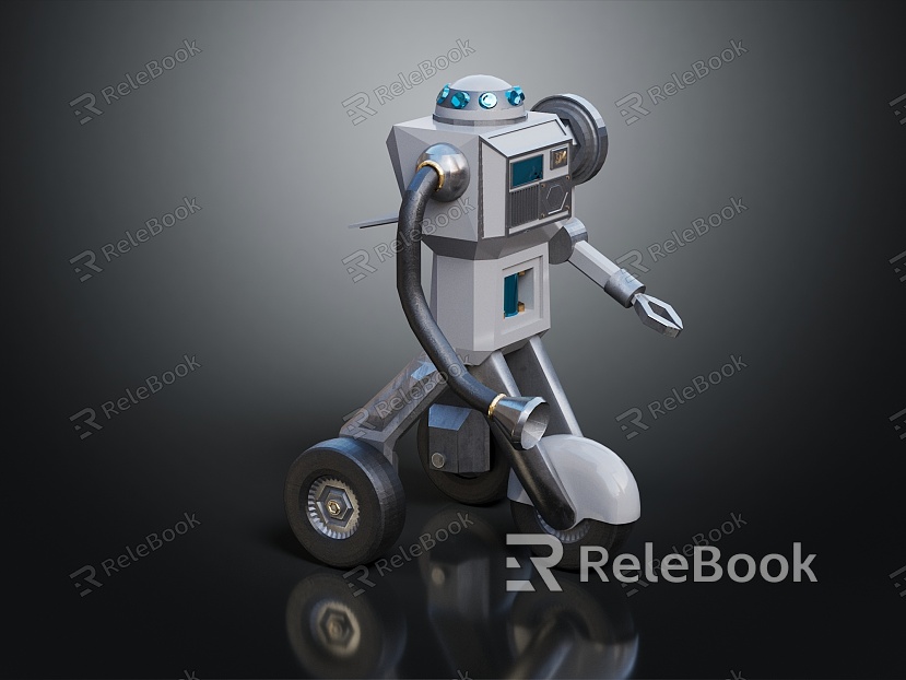 modern robot unicycle robot twin-wheeled robot model