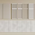 Modern Ceiling Design With Perforated Panels Various Patterns And Textured Surfaces 3d model