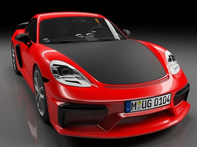 Porsche GT4 Super sports car Car Racing Luxury Car 3d model