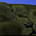 Aerial View Planning of Scenic Landscape with Forests Rivers and Residential Areas