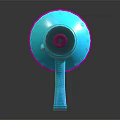 Colorful Blue And Pink Space Gun Toy With Transparent Chamber And Alien Design