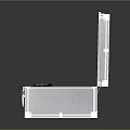 Open Silver Metal Toolbox With Black Checkered Lining And Black Device Pliers Screwdriver Round Pads