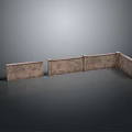 Gray Stone Wall Components With Multiple Panel Sections And Textured Surface