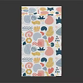Colorful Decorative Paper House With Abstract Patterns And Geometric Shapes