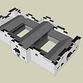 Traditional Chinese Architecture With White Walls Black Roofs And Symmetric Layout Design