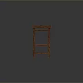 Modern Wooden Outdoor Chair in Reddish Brown with Simple Durable Design for Patio