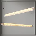 Modern Long Strip Pendant Lights With Textured Shade For Interior Lighting Decoration
