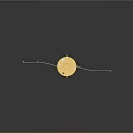Space Satellite With Golden Top And Extended Antennas For Cosmic Exploration