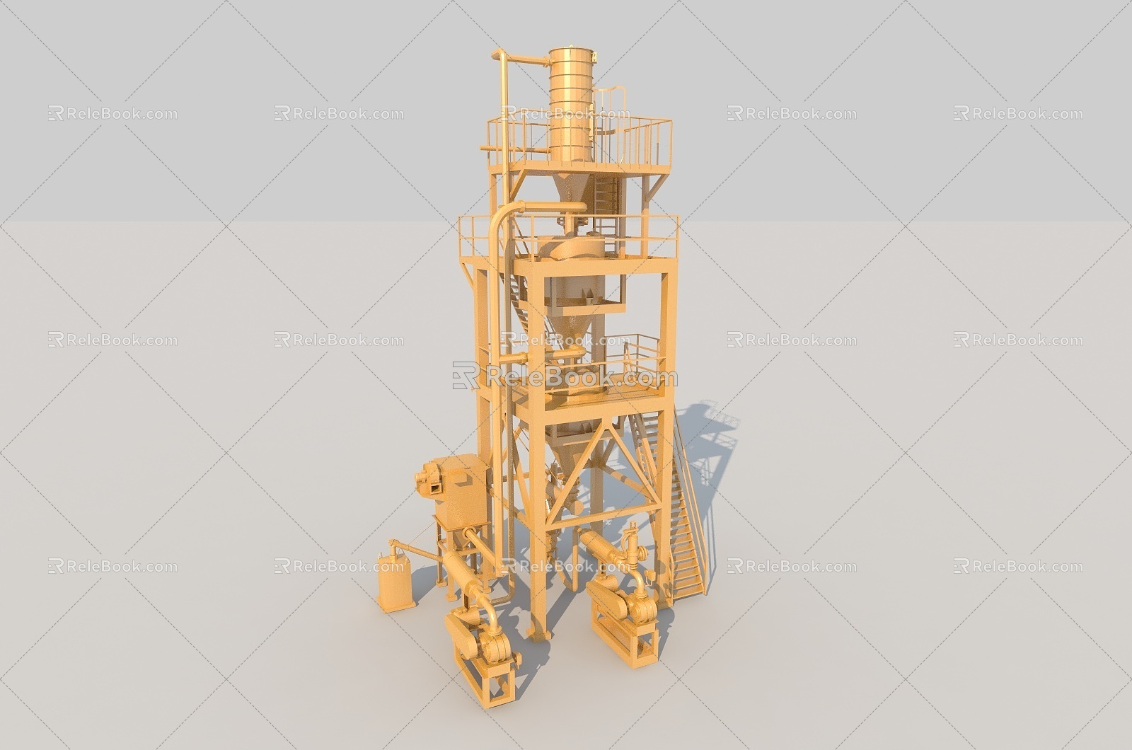 Factory Industrial Equipment Mechanized Production Electromechanical 3d model