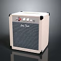 Harry Biscuit White Computer Speaker With Control Knobs And Mesh Panel Design