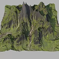 Lush Green Vegetation Covering Mountain Terrain With Natural Valleys And Scenic Ridges