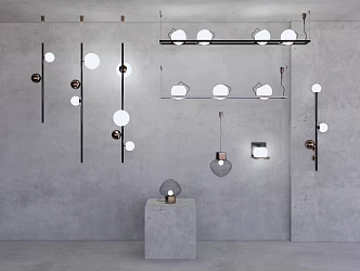 Modern lamps and lanterns combined lighting lamps combined chandelier decorative lamp wall lamp table lamp 3d model