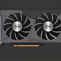 High Performance Computer Graphics Card With Dual Fans And Modern Design 3d model