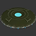 Unidentified Flying Object With Saucer Shape Green Top Lights And Blue Base Lights
