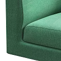 Green Single Sofa Modern Upholstered Design With Square Armrest And Comfortable Seat 3d model