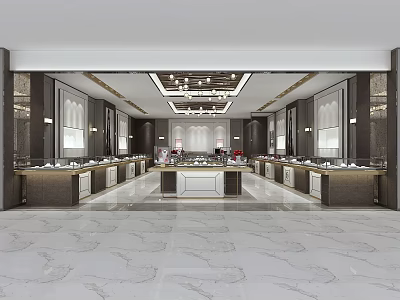 Jewelry Store Jewelry Cabinet Jewelry Display Cabinet Jewelry Store 3d model