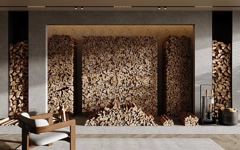 Modern Fireplace 3d model