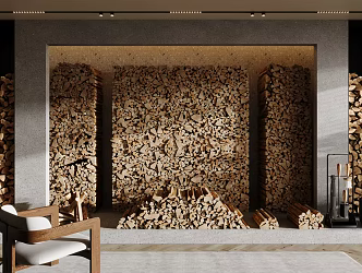 Modern Fireplace 3d model