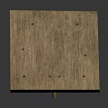 Rustic Wooden Birdhouse With Sloped Roof Small Entry Hole And Wooden Pole Base