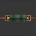 Traditional Architectural Decorative Ornament With Green Carving Gold Frame Roof Like Structure And Tassels