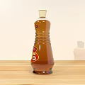 Brown Seasoning Bottle With World Seasoning Label On Wooden Table