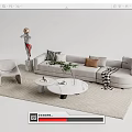 Modern Sofa Coffee Table Combination Sofa Coffee Table 3d model