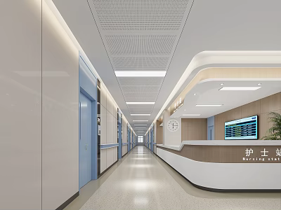 Modern Nurse Station 3d model