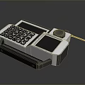 Vintage Computer Control Terminal With Dual Screens Keyboard And Knob Design