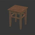 Simple Design Wooden Small Table With Square Top And Four Solid Wood Legs
