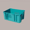 Blue Durable Plastic Storage Basket Featuring Ventilated Design for Home Organization