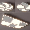 Modern Home Ceiling Light Designs With Circular And Square Shapes For Interior Decoration 3d model