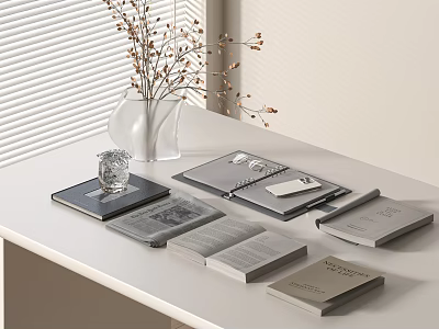 Modern books, book ornaments, ornaments, ornaments, furnishings 3d model