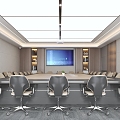 Modern Office Chairman's Office Meeting Room 3d model