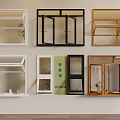Various Window Styles In White Black And Wooden Colors For Home Decor