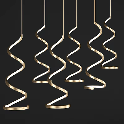 Modern chandelier metal chandelier 3d model