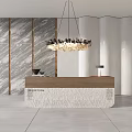Modern Reception Desk Front Desk 3d model