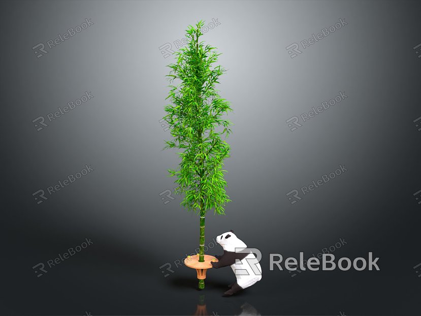 Modern Bamboo Panda Outdoor Plant Plant model