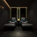 Luxurious SPA Sauna Interior Design With Massage Beds Soft Lighting And Elegant Decor