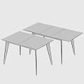 Modern Wooden Leg Table With Smooth Marble Top And Minimalist Design