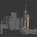 Detailed Rocket Launch Pad Structure With 3D Model Tower And Platform Components 3d model