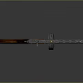Vintage Submachine Gun With Wooden Grip And Drum Magazine Design