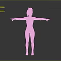 Woman With Red Hair Wearing Light Green Bikini Standing With Arms Outstretched Against Gray Background