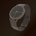 Sleek Modern Wristwatch With Black Starry Dial And Metal Mesh Strap