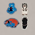 Cute Animal Character Shaped Rugs With Colorful Designs For Home Decoration